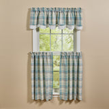 Water Blue Layered Valance-Lange General Store