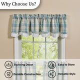 Water Blue Layered Valance-Lange General Store