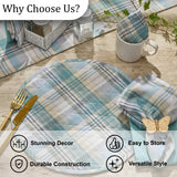 Water Blue Plaid Dishcloth Set-Lange General Store