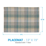 Water Blue Plaid Placemats-Lange General Store