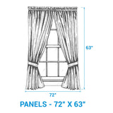 Water Blue Plaid Short Panel Curtains-Lange General Store