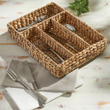 Water Hyacinth Cutlery Basket-Lange General Store