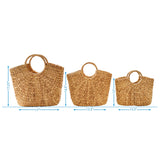 Water Hyacinth Market Basket Set of 3-Lange General Store