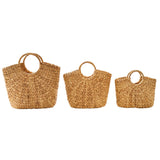 Water Hyacinth Market Basket Set of 3-Lange General Store