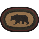 Wyatt Bear Braided Oval Rug-Lange General Store