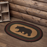 Wyatt Bear Braided Oval Rug-Lange General Store