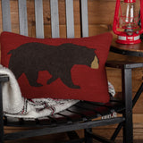 Wyatt Bear Hooked Pillow-Lange General Store