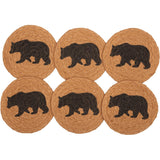 Wyatt Bear Jute Coasters-Lange General Store