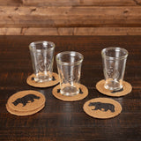 Wyatt Bear Jute Coasters-Lange General Store