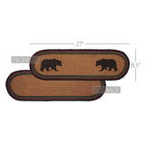 Wattsyn Bear Oval Stair Tread Latex Rug-Lange General Store