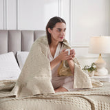 Waffle Weave Natural Throw-Lange General Store