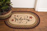 Welcome Barn Stars Braided Rug-Lange General Store