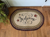 Welcome Barn Stars Braided Rug-Lange General Store