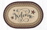 Welcome Barn Stars Braided Rug-Lange General Store