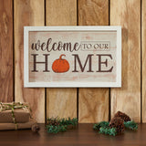 Welcome To Our Home Pumpkin Wall Sign-Lange General Store