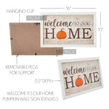 Welcome To Our Home Pumpkin Wall Sign-Lange General Store