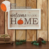 Welcome To Our Home Pumpkin Wall Sign-Lange General Store