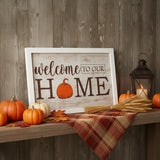 Welcome To Our Home Pumpkin Wall Sign