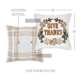 Wheatberry Give Thanks Pillow-Lange General Store