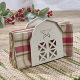 White Barn With Star Napkin Holder-Lange General Store