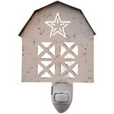 White Barn With Star Night Light-Lange General Store