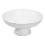 White Ribbed Wooden Bowl-Lange General Store