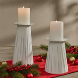 Layne White Pillar Holders-Lange General Store