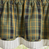 Willowton Plaid Layered Valance-Lange General Store