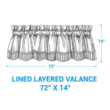 Willowton Plaid Layered Valance-Lange General Store