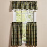 Willowton Plaid Layered Valance-Lange General Store