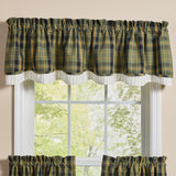 Willowton Plaid Layered Valance-Lange General Store