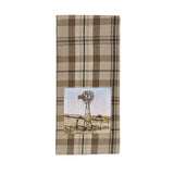 Windmill Farm Tinderbox Plaid Dishtowel