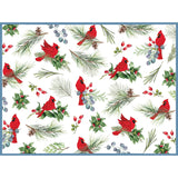 Winter Blue Cardinal Drying Mat