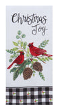 Winter Cardinal Christmas Joy Terry Towel-Lange General Store