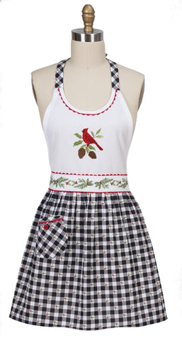 Winter Cardinal Hostess Apron-Lange General Store