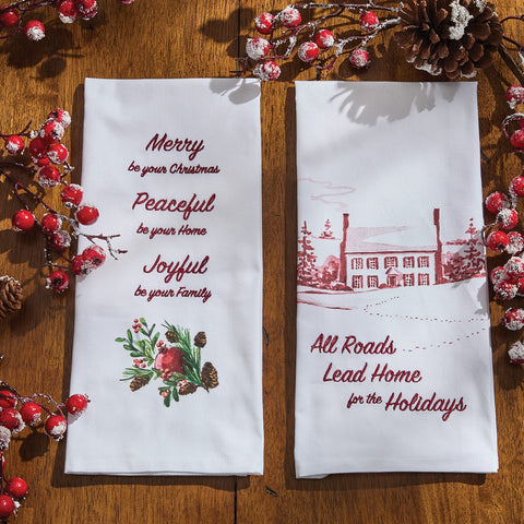 Winter Country Dishtowels-Lange General Store