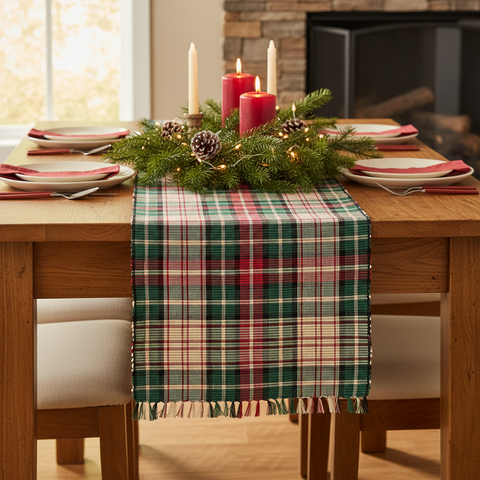 Winter Spice Plaid Table Runners