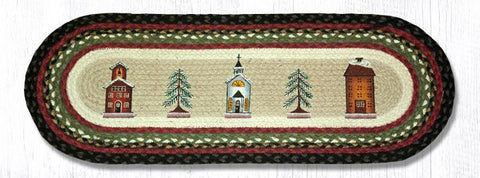 Winter Village Braided Table Runner-Lange General Store