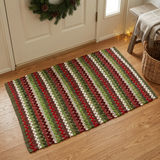 Wintergreen Chindi Rag Rug in a cozy farmhouse entryway
