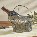 Wire Basket Wine Bottle Holder