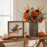 Witch Broom Ride Halloween Sign 6x6-Lange General Store
