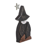 Witch w/Broom Wooden Figurine-Lange General Store