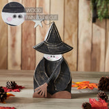 Witch w/Broom Wooden Figurine-Lange General Store