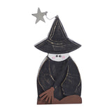 Witch w/Broom Wooden Figurine-Lange General Store