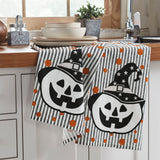 Witchy Pumpkins Striped Tea Towel Set of 2-Lange General Store