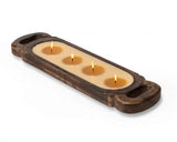 Wood Candle Tray Hand-Poured Soy Scented Candle - Medium