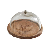 Wood Cheese Board with Glass Dome-Lange General Store