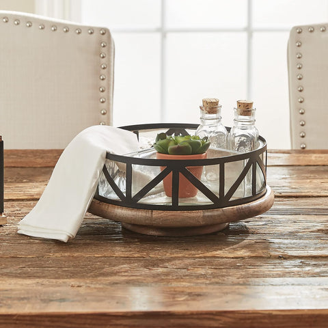Wood & Iron Lazy Susan-Lange General Store