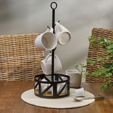 Wood & Iron Mug Rack-Lange General Store