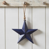 Wooden Star Ornament - Blue-Lange General Store